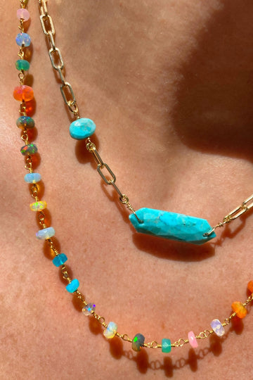NEON RAINBOW OPAL NECKLACE